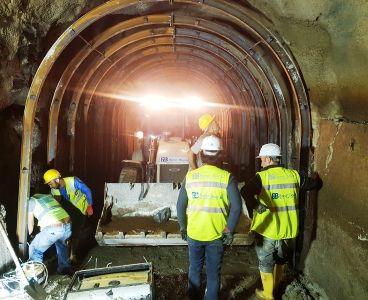Kalyon İnşaat tünel göçük tadilatı çalışması